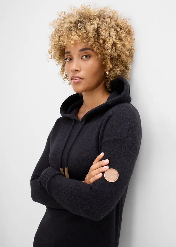 Strickkleid mit Kapuze, bonprix