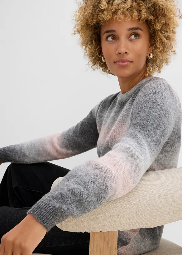 Pull &agrave; d&eacute;grad&eacute; de couleurs, bonprix
