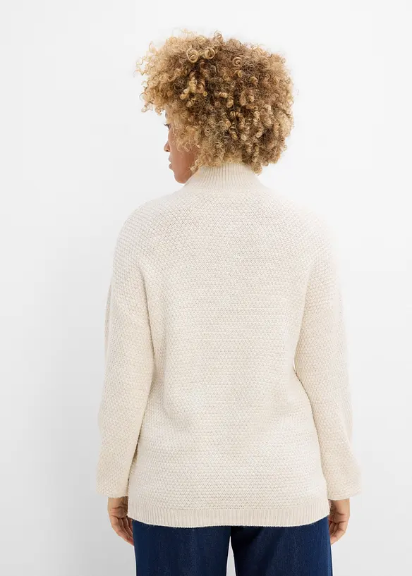 Pull camionneur &agrave; motif ajour&eacute;, bonprix