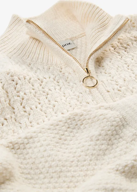 Pull camionneur &agrave; motif ajour&eacute;, bonprix