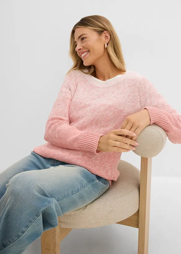 Pull en grosse maille avec d&eacute;grad&eacute; de couleur, bonprix