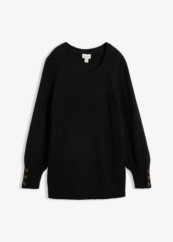 Longpullover mit Kn&ouml;pfen, bonprix