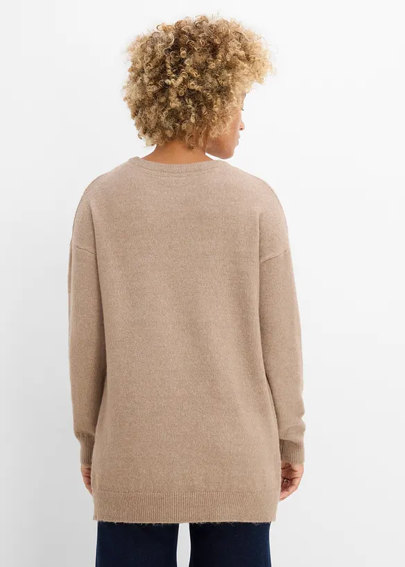 Oversize-Pullover mit Zopfmuster, bonprix