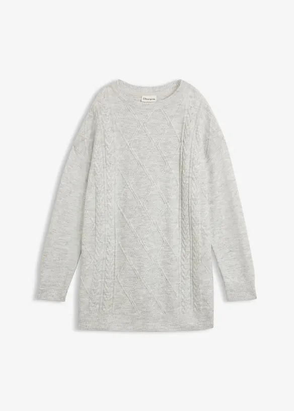 Pull oversize en maille torsad&eacute;e, bonprix