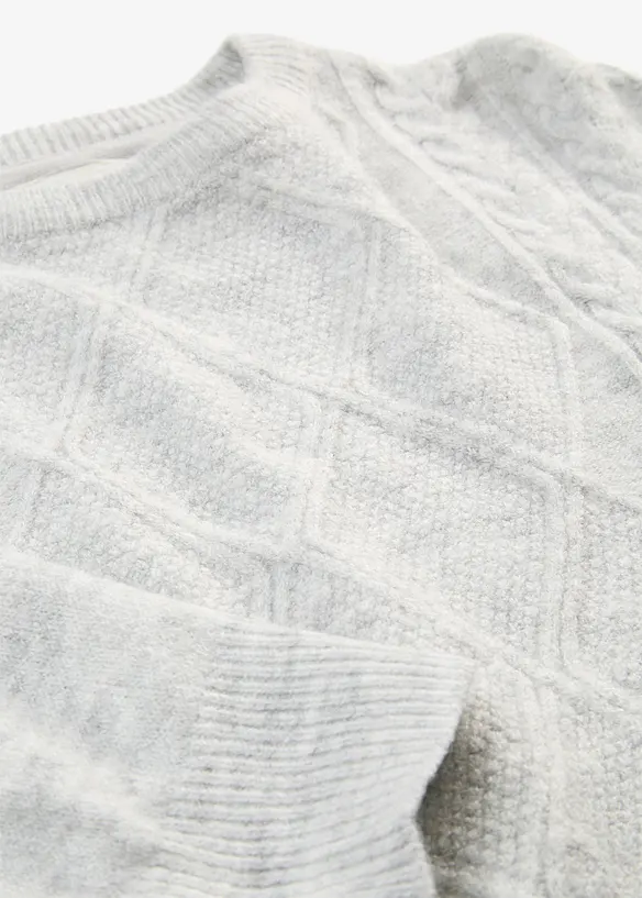 Pull oversize en maille torsad&eacute;e, bonprix