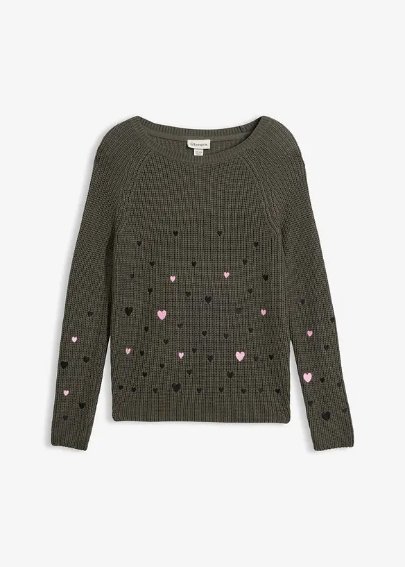 Pull avec broderies, bonprix