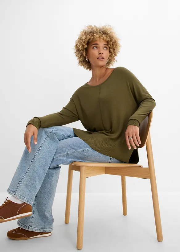 Pull en maille oversize, bonprix