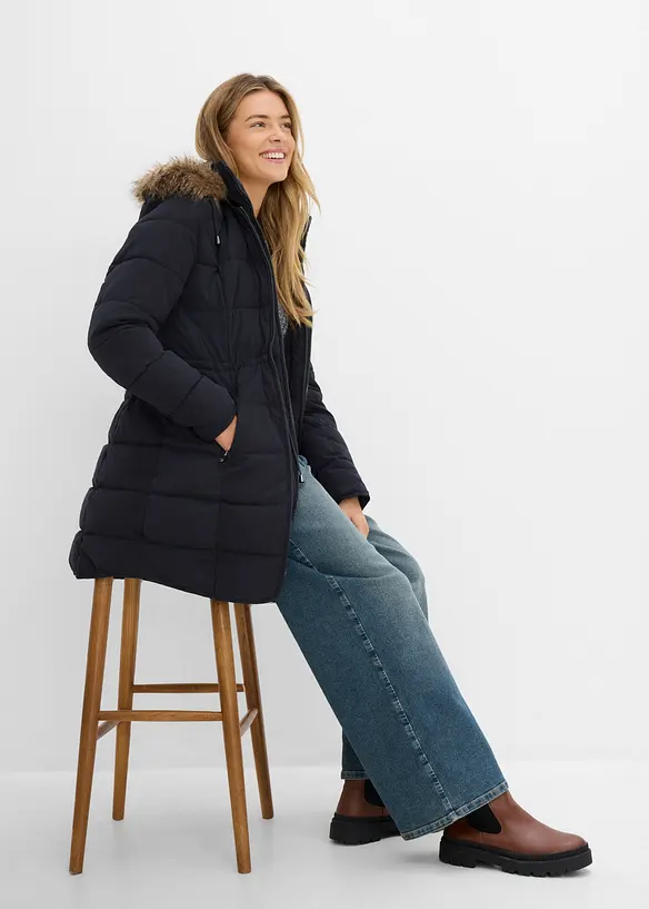 Steppjacke mit Kapuze, gef&uuml;ttert, bonprix