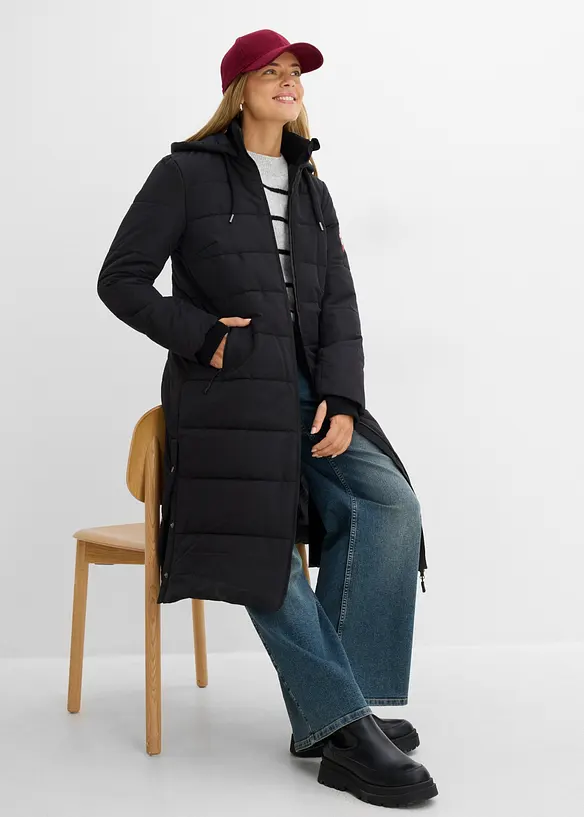 Longue doudoune outdoor, d&eacute;perlante, bonprix