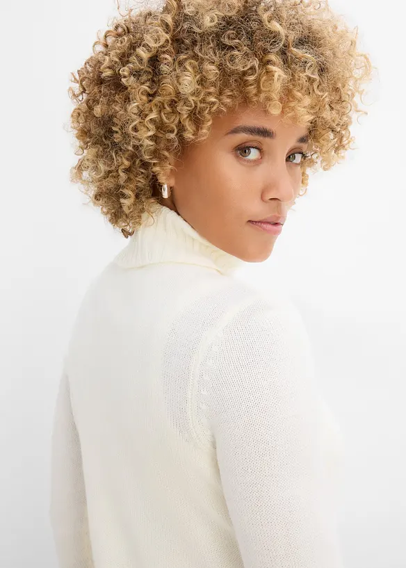 Pull col roul&eacute; basique, bonprix