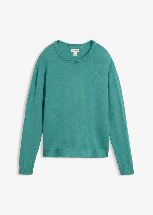 Pull col rond en maille, bonprix