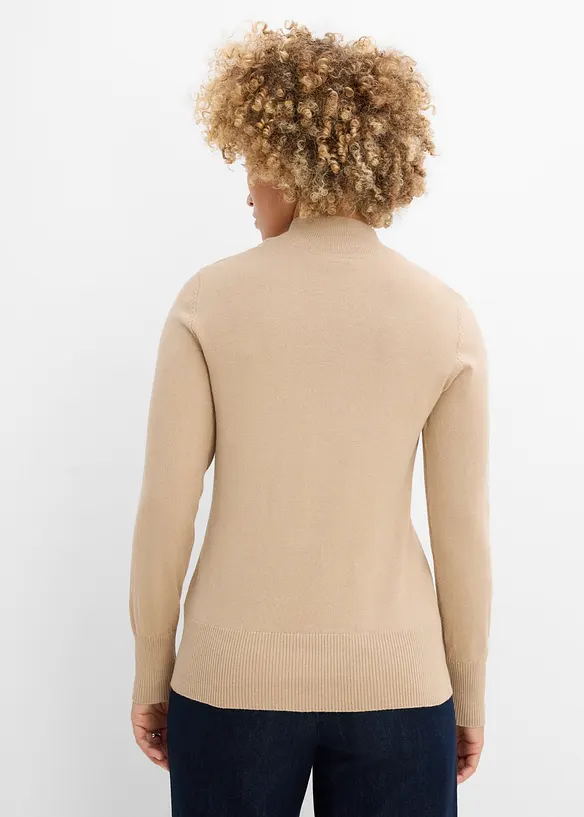 Feinstrickpullover mit recycelter Baumwolle, bonprix
