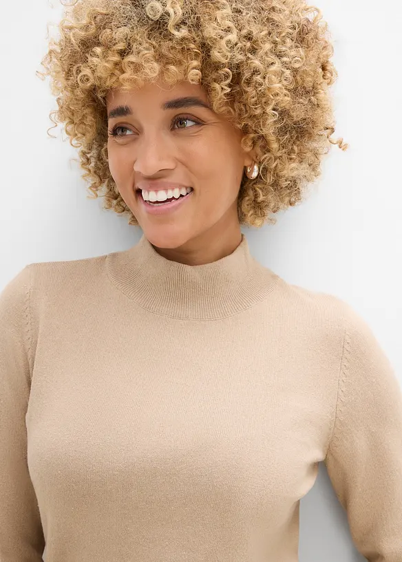 Feinstrickpullover mit recycelter Baumwolle, bonprix