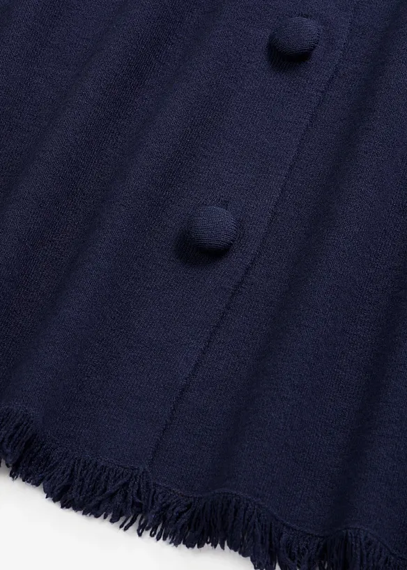 Gilet en maille &agrave; bords frang&eacute;s, bonprix