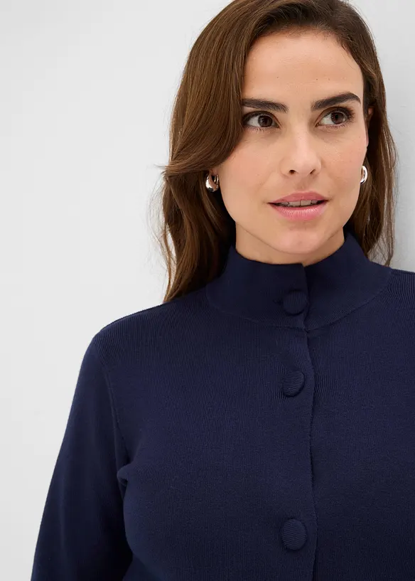 Gilet en maille &agrave; bords frang&eacute;s, bonprix