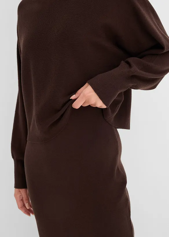 Robe et pull en maille (ens. 2 pces), bonprix