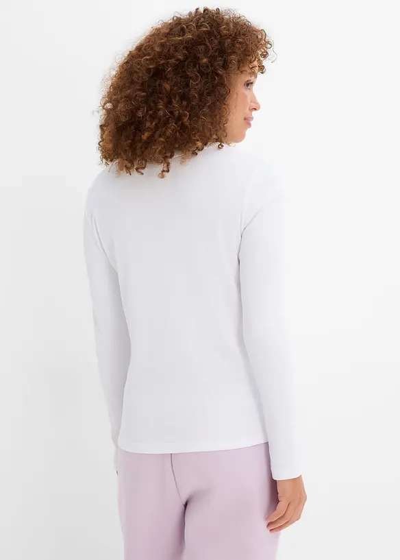 Rippshirt aus reiner Bio-Baumwolle  (4er Pack), bonprix