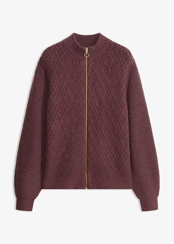 Strickjacke mit Zopfmuster, bonprix
