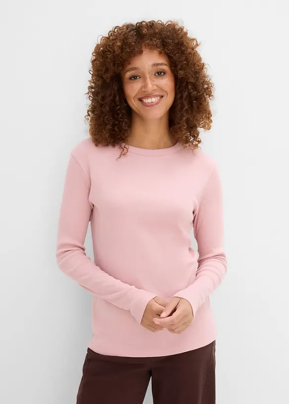 Rippshirt aus reiner Bio-Baumwolle (6er Pack), bonprix