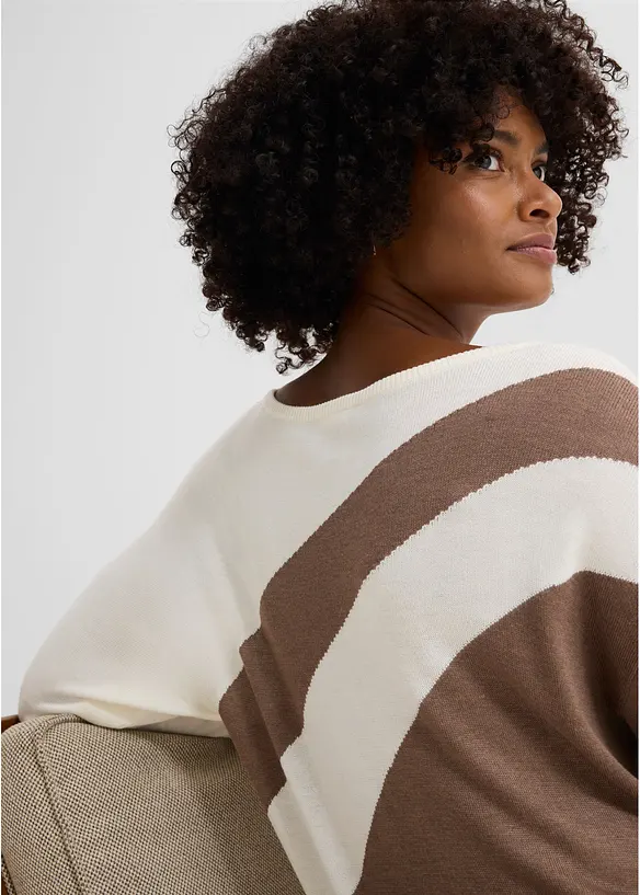 Pull long avec strass, bonprix