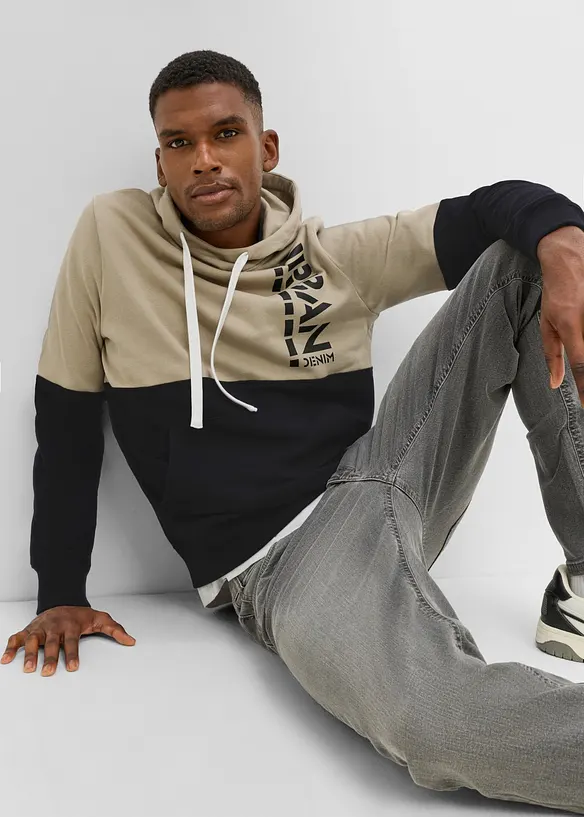 Sweat &agrave; capuche 100% coton, bonprix