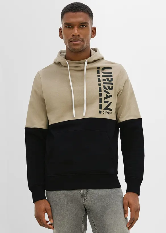 Sweat &agrave; capuche 100% coton, bonprix