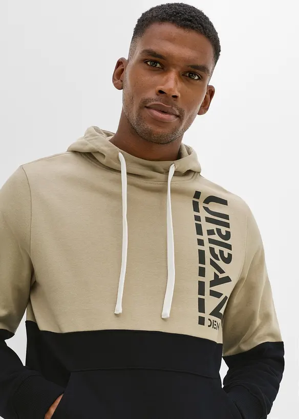 Sweat &agrave; capuche 100% coton, bonprix