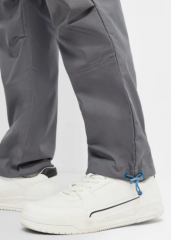 Pantalon cargo droit et d&eacute;contract&eacute; &agrave; taille &eacute;lastiqu&eacute;e, bonprix