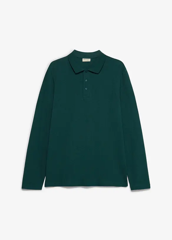 Polo en piqu&eacute;, manches longues, bonprix
