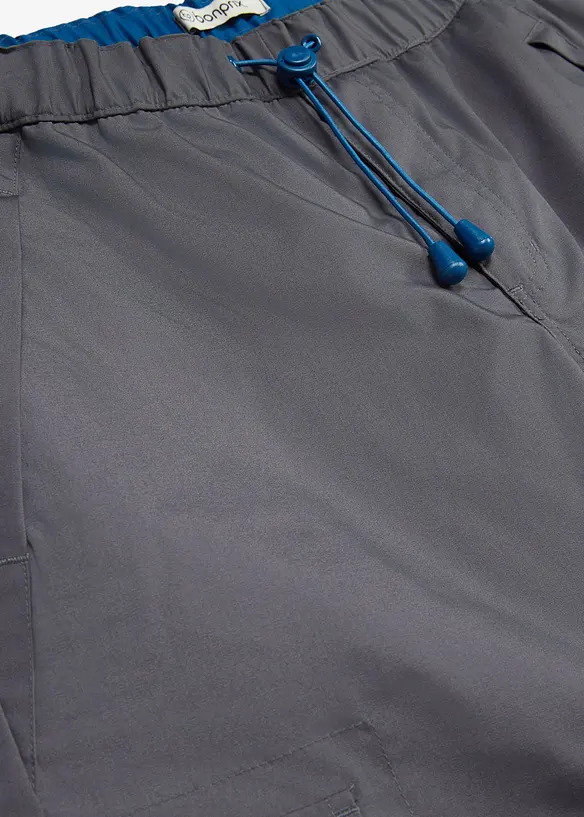 Pantalon cargo droit et d&eacute;contract&eacute; &agrave; taille &eacute;lastiqu&eacute;e, bonprix