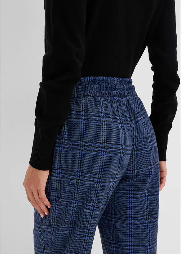 Pantalon jogger &agrave; carreaux Prince de Galles, bonprix