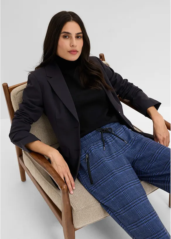 Pantalon jogger &agrave; carreaux Prince de Galles, bonprix