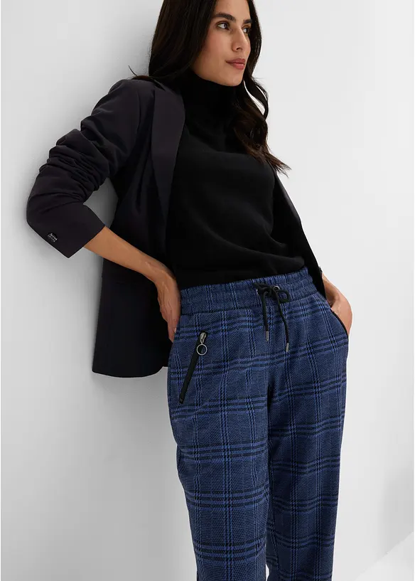 Pantalon jogger &agrave; carreaux Prince de Galles, bonprix