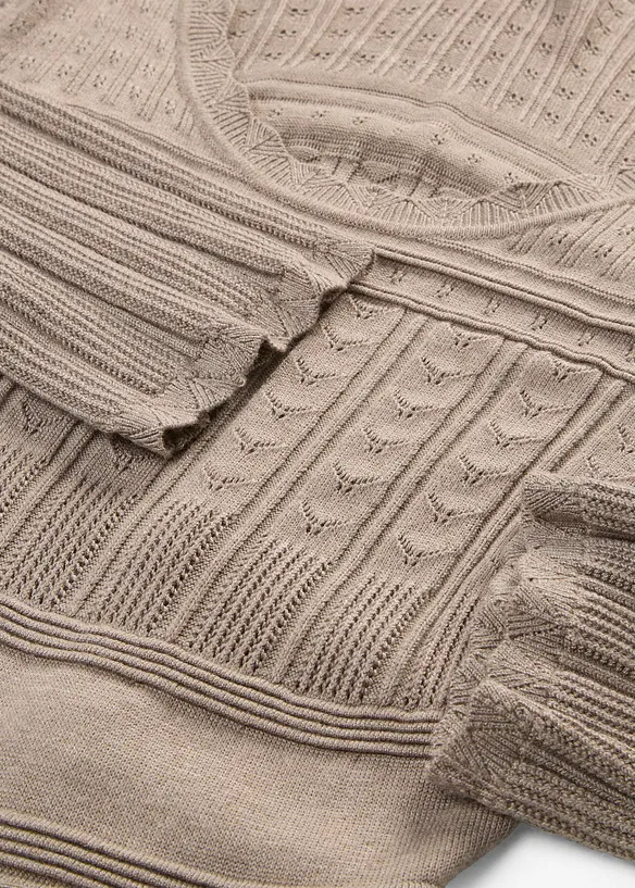 Strickkleid mit Ajourmuster, bonprix