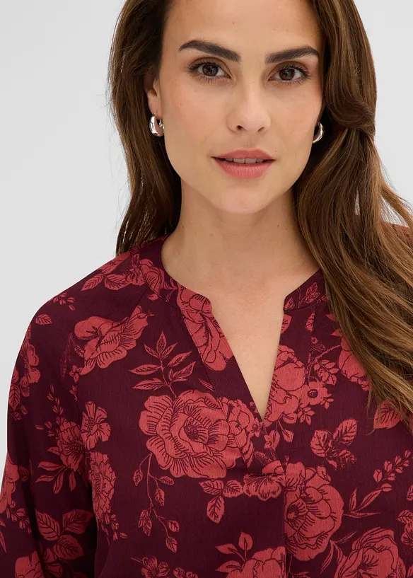 Tunique-blouse en cr&ecirc;pe l&eacute;ger, bonprix