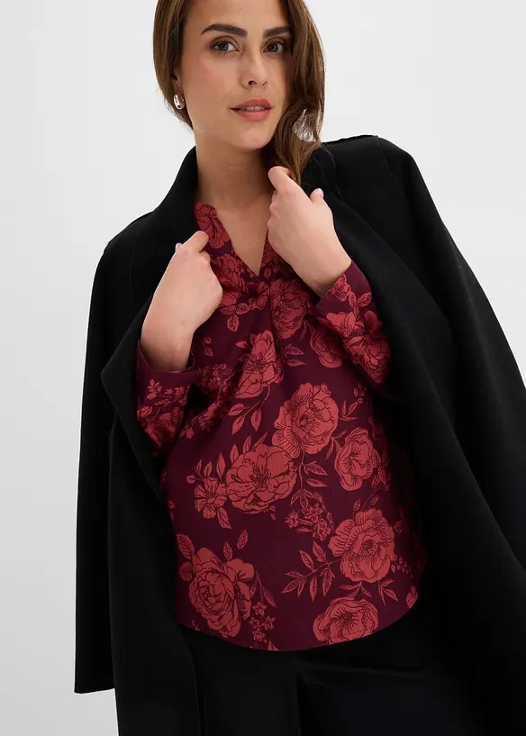Tunique-blouse en cr&ecirc;pe l&eacute;ger, bonprix