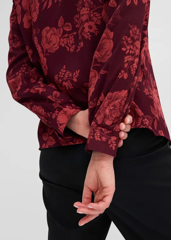 Tunique-blouse en cr&ecirc;pe l&eacute;ger, bonprix