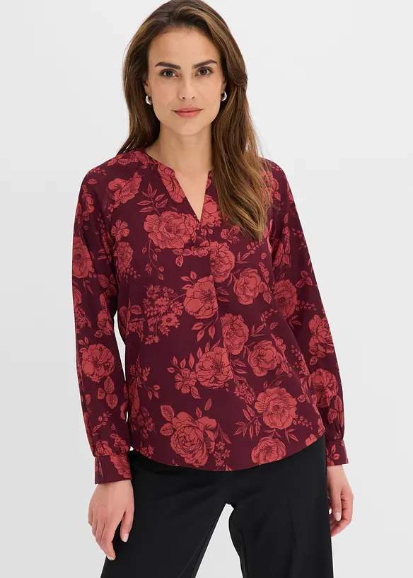 Tunique-blouse en cr&ecirc;pe l&eacute;ger, bonprix