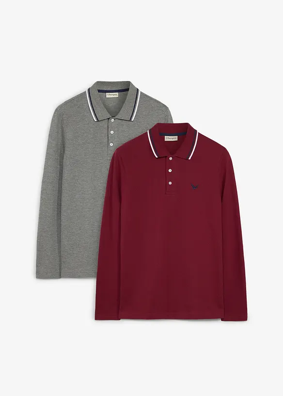 Poloshirt aus reiner Bio-Baumwolle (2er Pack), bonprix