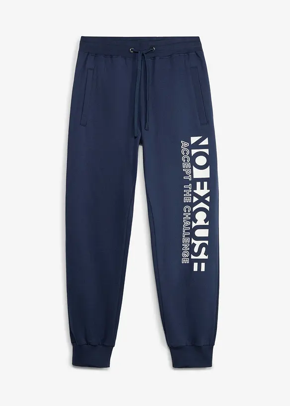 Pantalon de jogging &agrave; imprim&eacute; sportif, 100% coton, bonprix