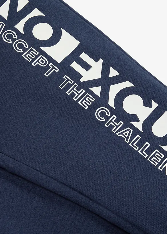 Pantalon de jogging &agrave; imprim&eacute; sportif, 100% coton, bonprix