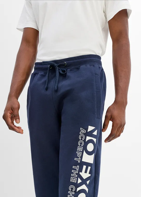 Pantalon de jogging &agrave; imprim&eacute; sportif, 100% coton, bonprix