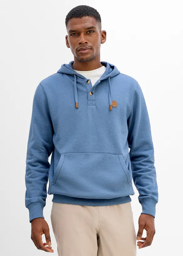 Sweat &agrave; capuche et d&eacute;tails enduits, bonprix