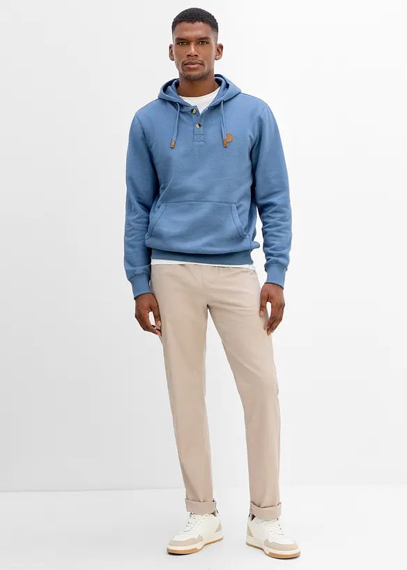 Sweat &agrave; capuche et d&eacute;tails enduits, bonprix