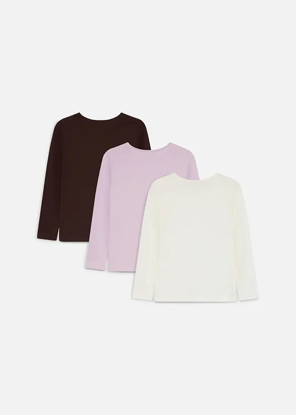 Lot de 3 T-shirts manches 100% coton, bonprix