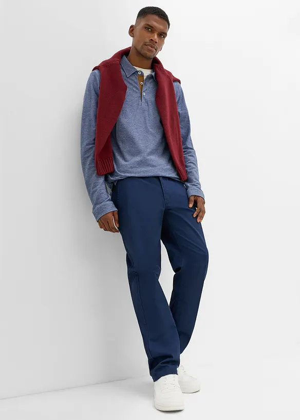 Pantalon chino extensible, ample et droit, bonprix