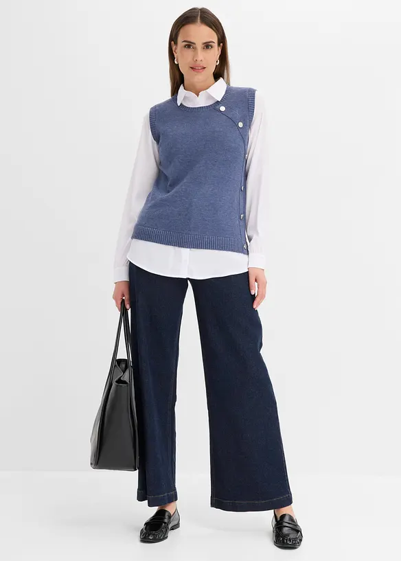 Pullover mit Blusen-Einsatz, bonprix