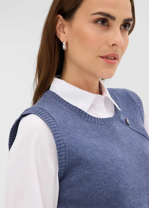 Pullover mit Blusen-Einsatz, bonprix