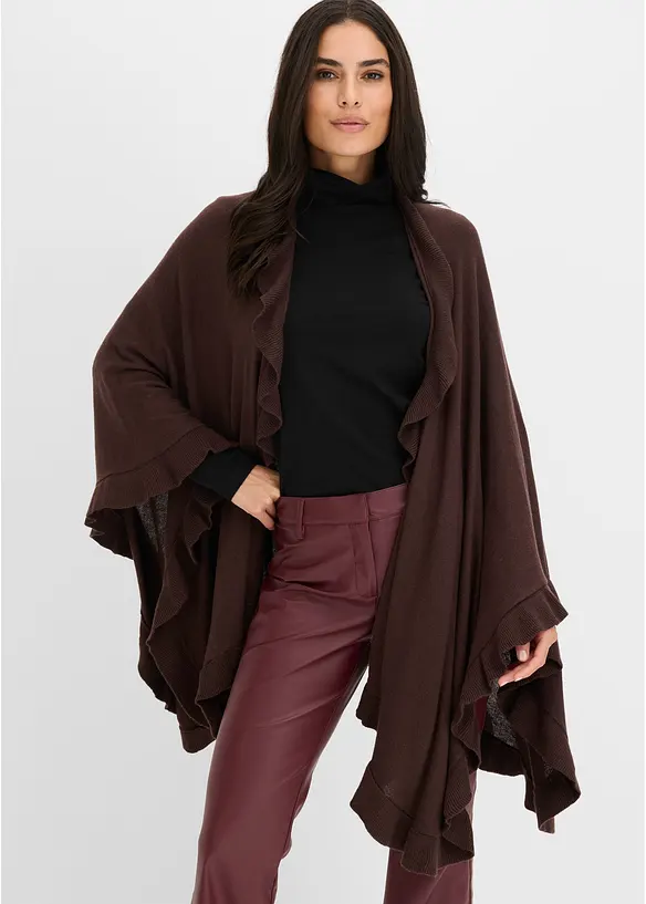 Poncho mit Kaschmiranteil, bonprix