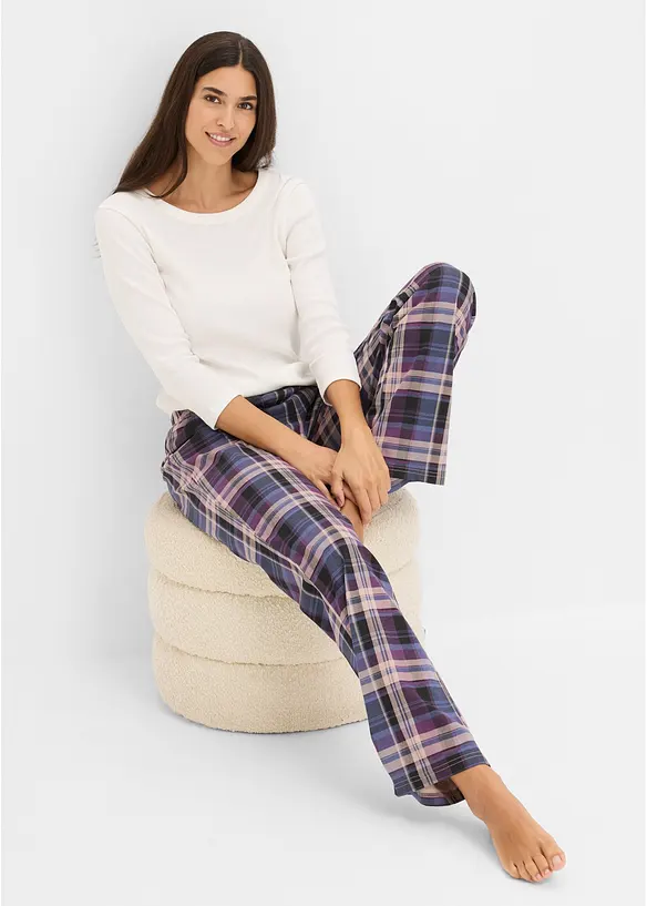 Pyjamahose aus reiner Baumwolle (3er Pack), bonprix